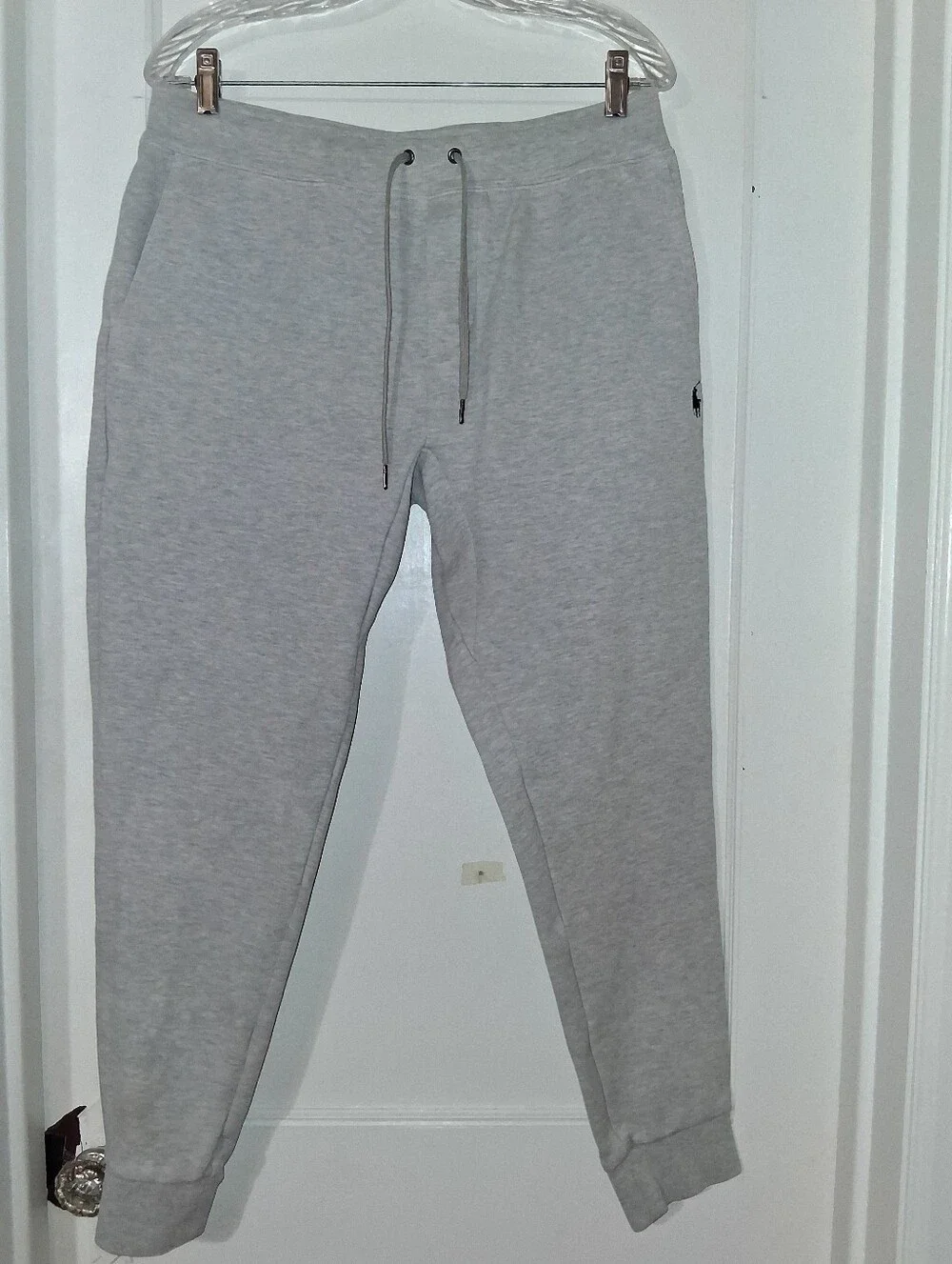 Polo Ralph Lauren Men's Gray Jogger Sweatpants Embroidered Pony Logo Medium
